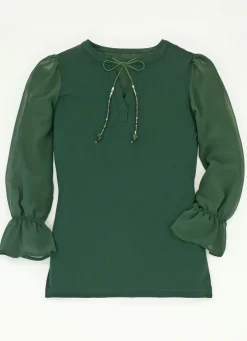 Shirt mit ausgefallener Ausschnittverarbeitung in 2 Farben