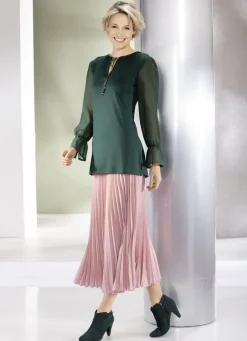 Shirt mit ausgefallener Ausschnittverarbeitung in 2 Farben