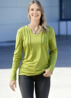 Shirt mit Biesen im Vorderteil