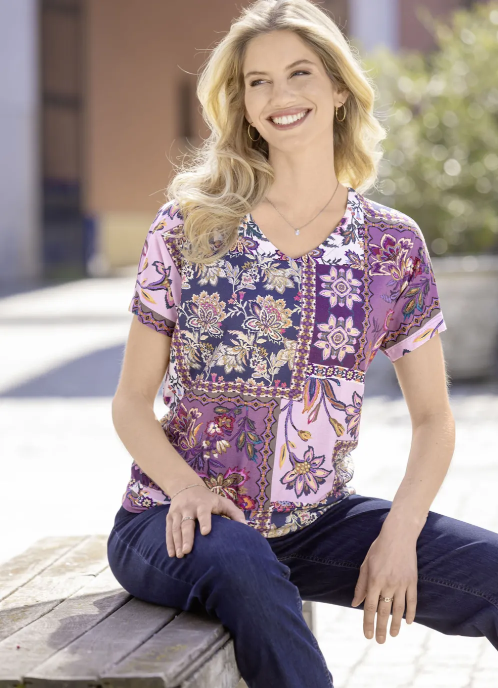 Shirt mit Blumendruck