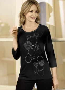 Shirt mit effektvollem Druck in 3 Farben