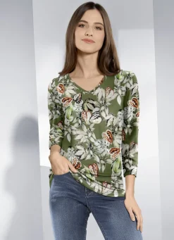 Shirt mit 3/4-langen Ärmeln