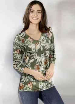 Shirt mit 3/4-langen Ärmeln
