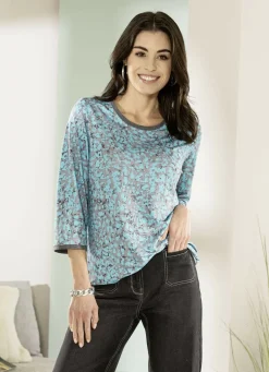 Shirt mit silberfarbenen Zierplättchen