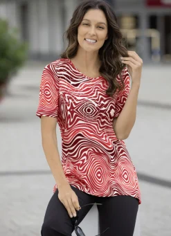 Shirt mit silberfarbener Folie im Vorderteil in 2 Farben