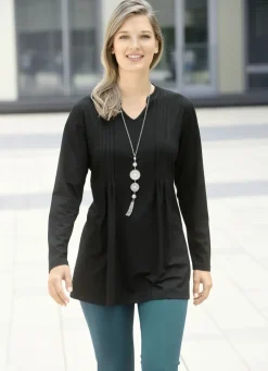 Shirt mit Stehkragen in 2 Farben