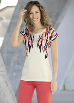 Shirt mit Strass- und Plättchenzier