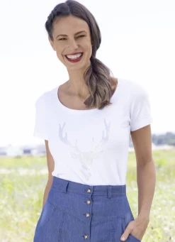 Shirt mit Strassstein-Applikation