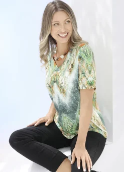 Shirt mit V-Ausschnitt