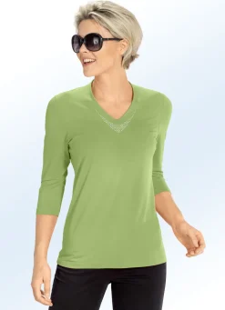 Shirt mit V-Ausschnitt in 5 Farben