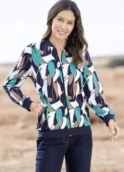 Shirtjacke mit durchgehendem Reißverschluss