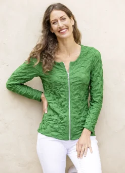 Shirtjacke mit durchgehendem Reißverschluss