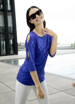 Shirt-Tunika mit Schlitzen