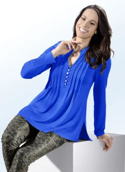 Shirt-Tunika mit Schmuckknopfleiste