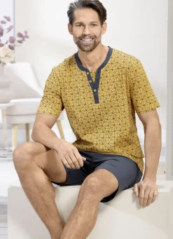 Shorty mit unterlegter Knopfleiste