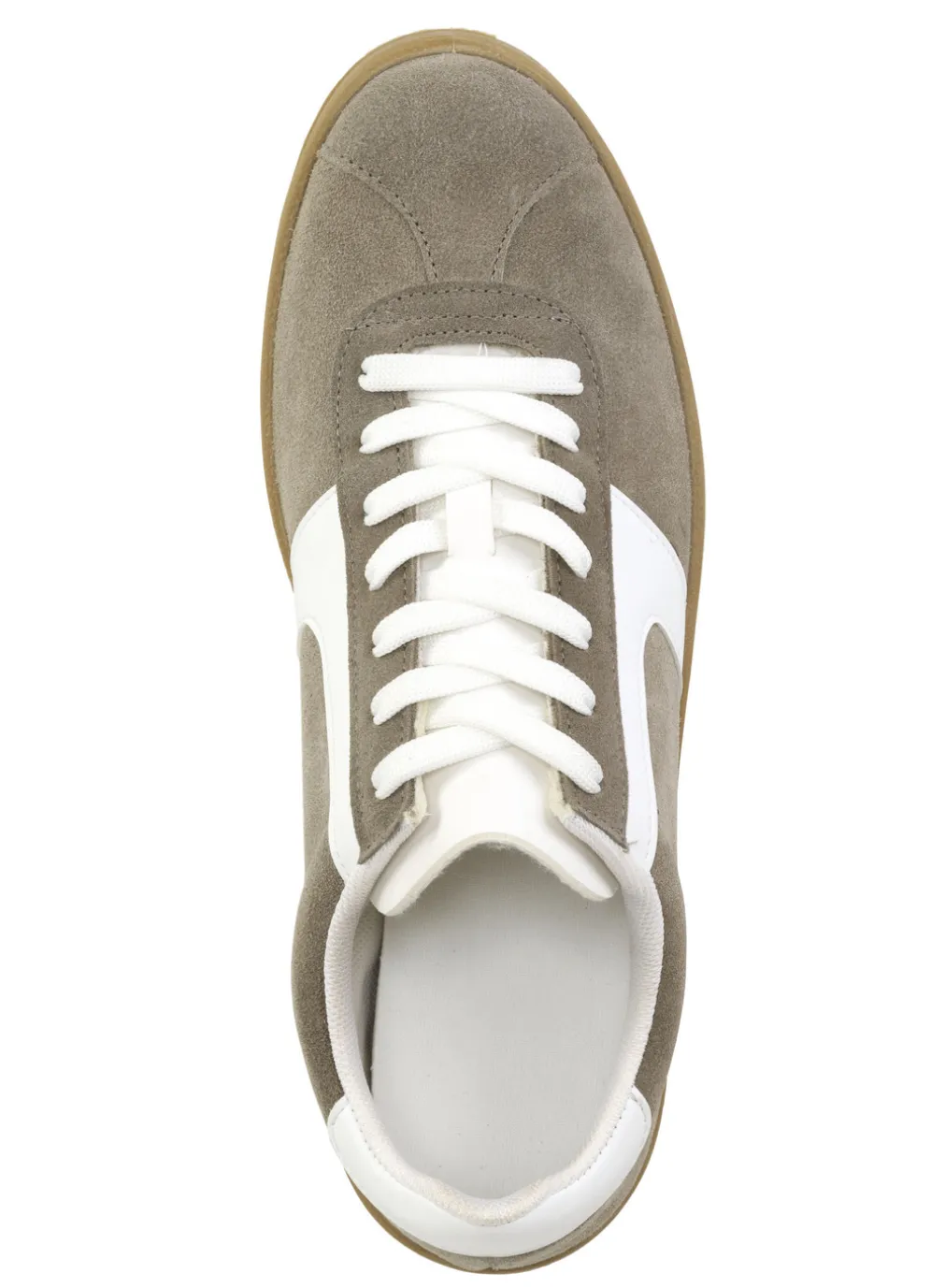 Sneaker aus Veloursleder mit Nappa-Besätzen und gepolstertem Schaftrand