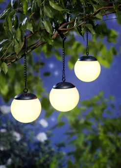 Solar-Kugelleuchten, 3er-Set