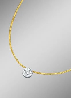 Solitärhalskette mit lupenreinem Brillant