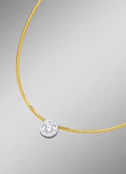 Solitärhalskette mit lupenreinem Brillant