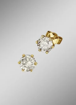 Solitärohrstecker mit Brillanten