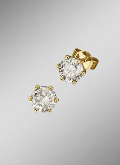 Solitärohrstecker mit Brillanten