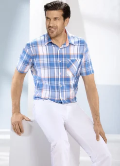 Sommerliches, kariertes "Milano Italy"-Hemd