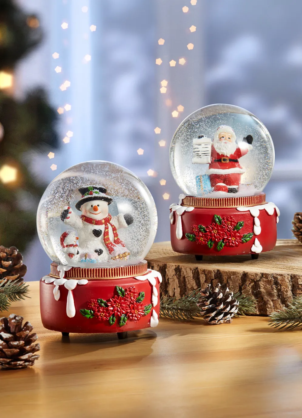 Spieluhr als Schneekugel, 2er-Set