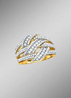 Stark ausgefasster Damenring