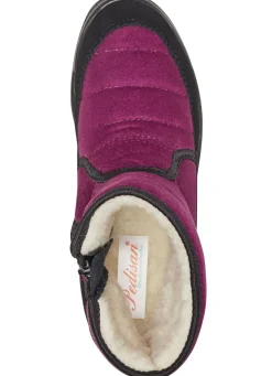 Stiefelette aus weichem, gestepptem Nubukmaterial