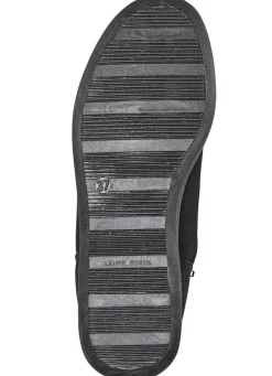 Stiefelette aus weichem, gestepptem Nubukmaterial