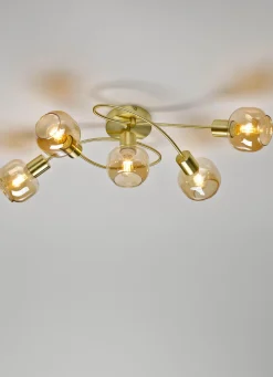 Stilechte Deckenleuchten mit getöntem Glas