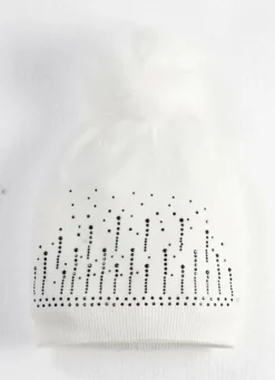 Stilvolle Damen-Mütze mit Glitzersteinchen