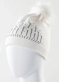 Stilvolle Damen-Mütze mit Glitzersteinchen