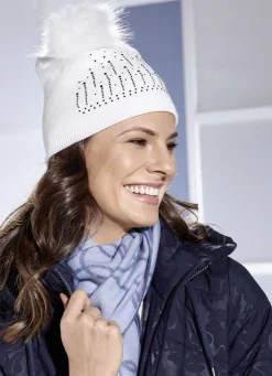 Stilvolle Damen-Mütze mit Glitzersteinchen