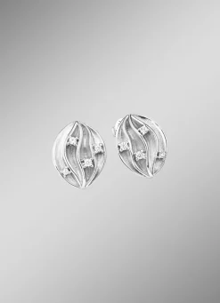 Stilvolle Ohrstecker mit synth. Zirkonia