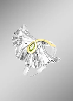 Stilvoller Damenring mit echt Peridot