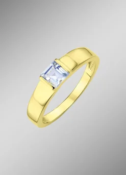 Stilvoller Damenring mit Blautopas