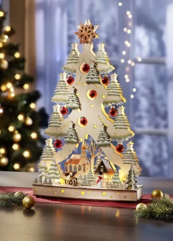 Stimmungsvoller Schwibbogen aus Holz