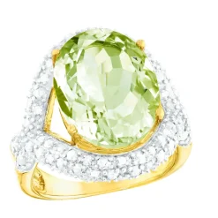 Strahlend schöner Damenring mit echt Amethyst und echt Weißtopas