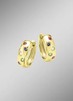 Strahlende Eleganz: Creolen mit echten Edelsteinen