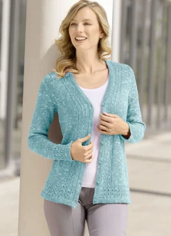 Strickjacke aus Melangegarn