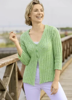 Strickjacke in feiner Melangeoptik