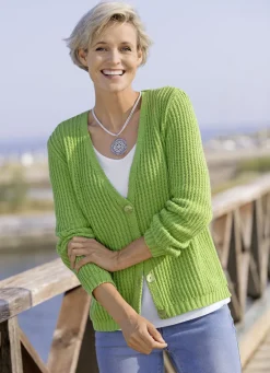 Strickjacke in Patentstrick