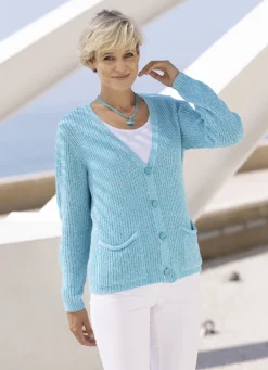 Strickjacke in Perlfang