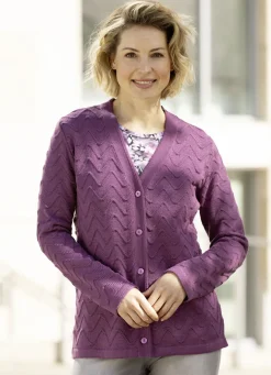 Strickjacke mit dekorativer Struktur