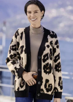 Strickjacke mit flauschigem Griff