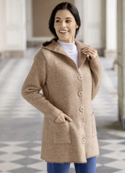 Strickjacke mit Kapuze