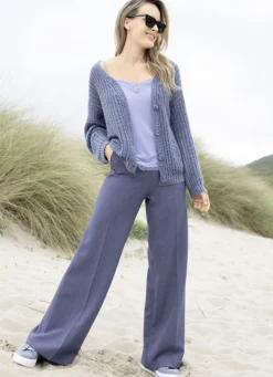 Strickjacke mit Paillettengarn