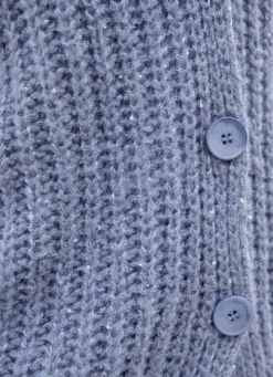Strickjacke mit Paillettengarn