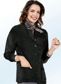 Strickjacke mit Strukturmix